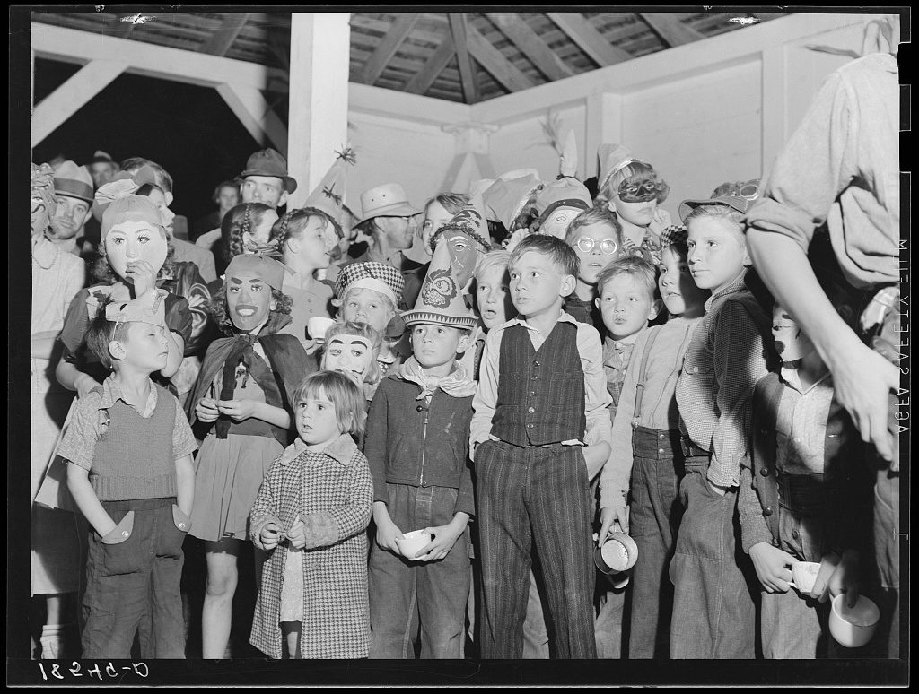 Halloween Part from 1938 at Shafter migrant camp, California