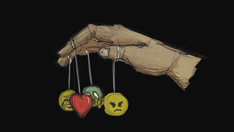 Header Image, hand with emojis